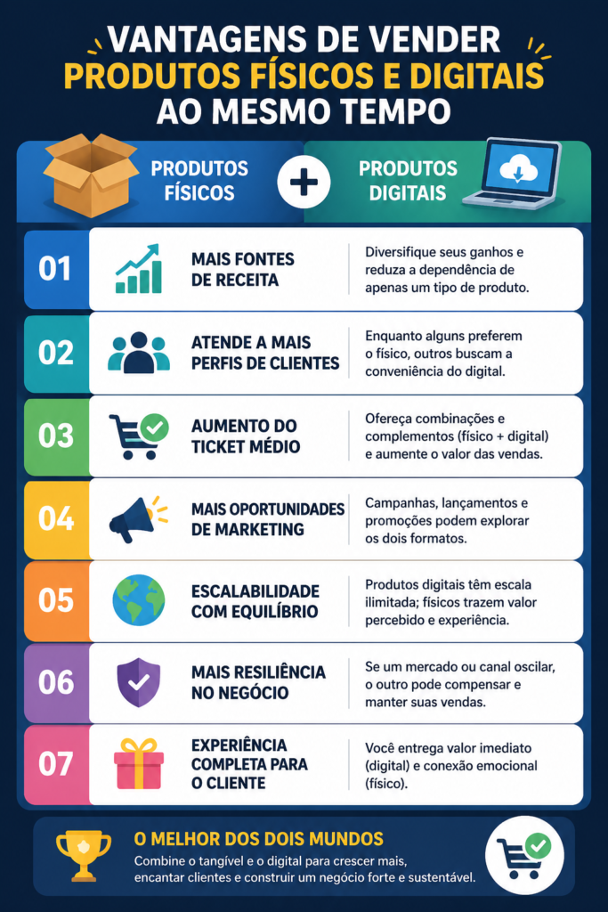 Vale mais a pena vender produtos digitais ou físicos?